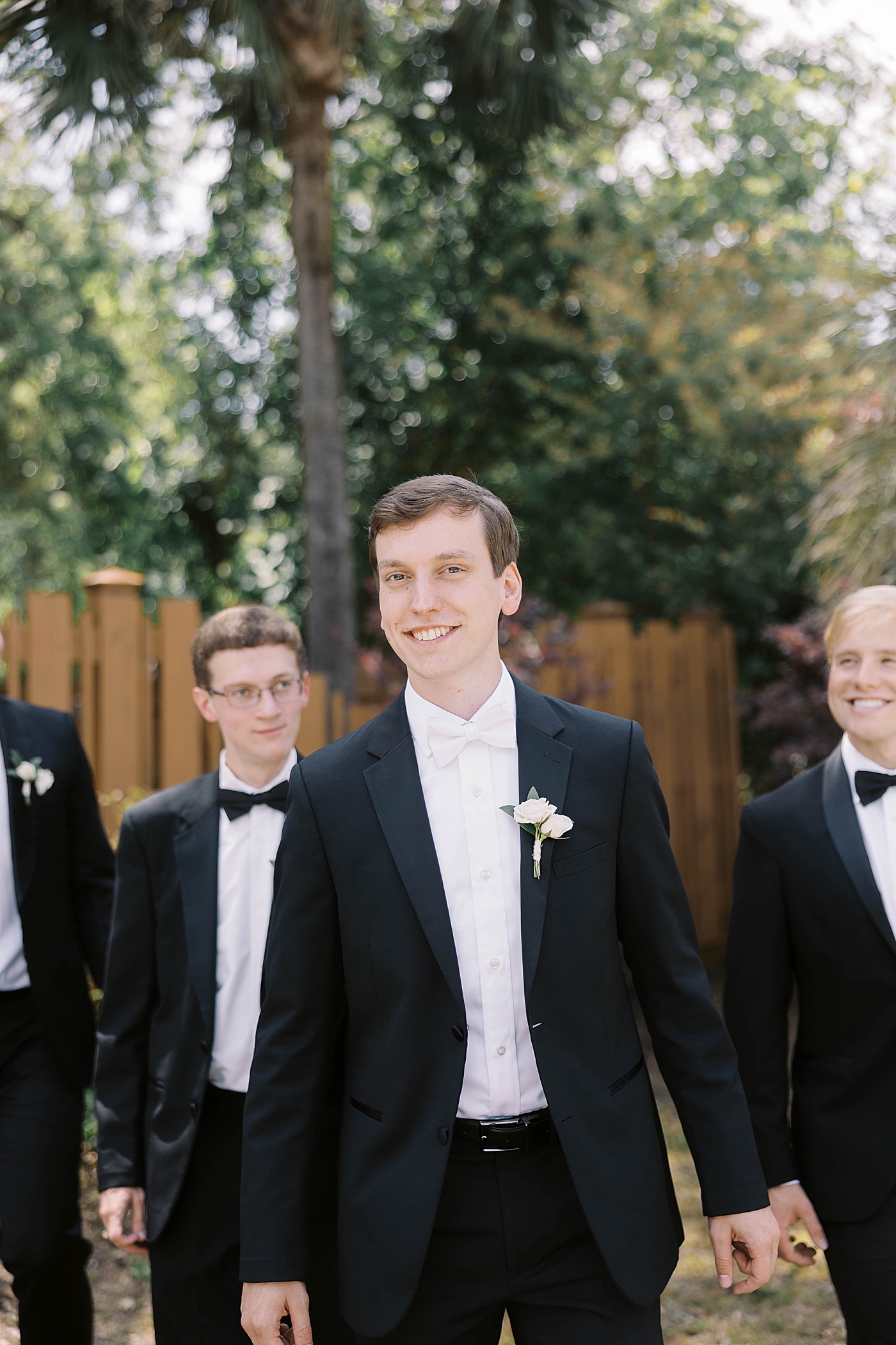 Groom with his groomsmen during Intimate spring wedding | Carters Event Co