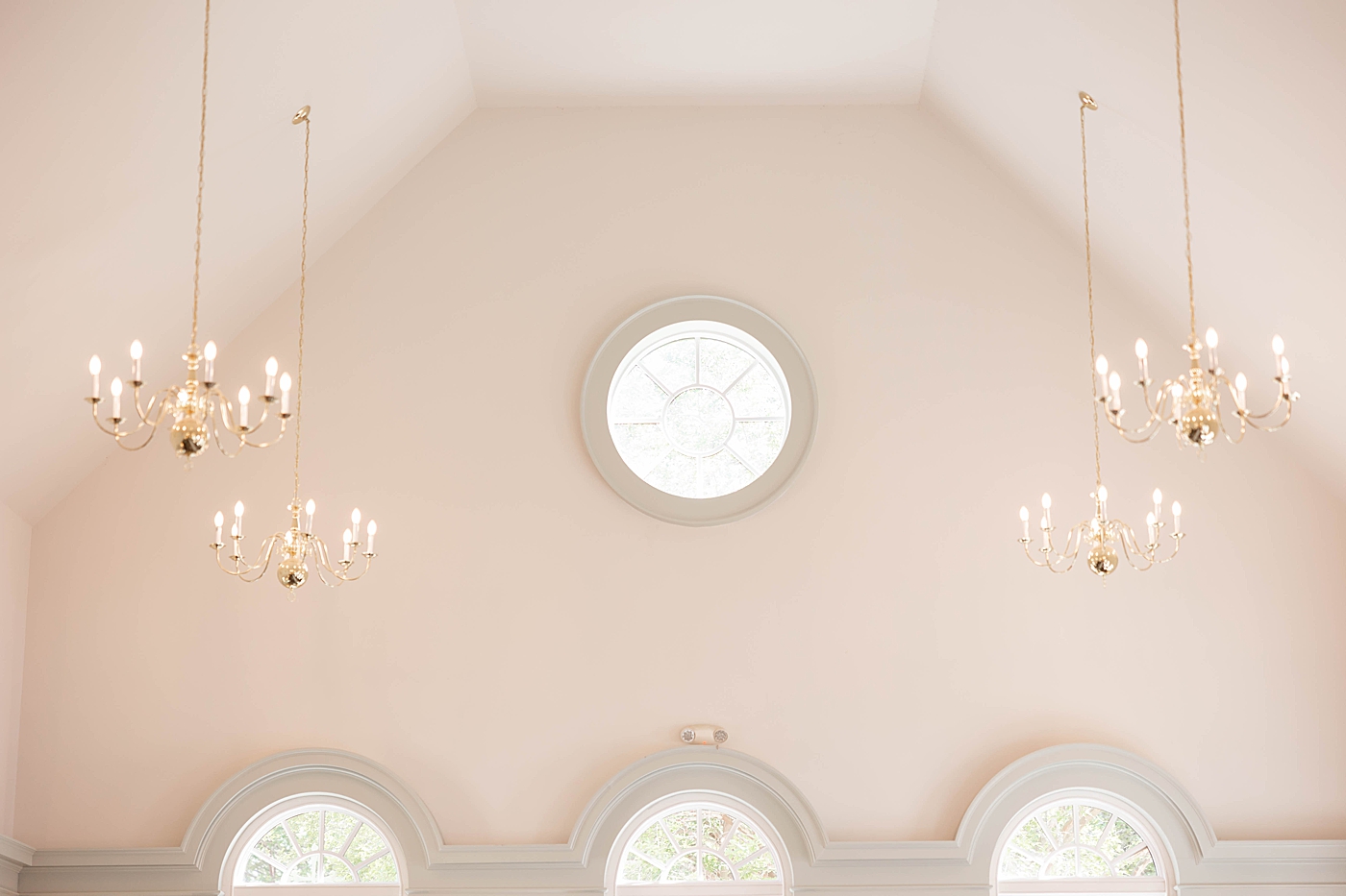 Details of chandeliers at I'On chapel | Carters Event Co