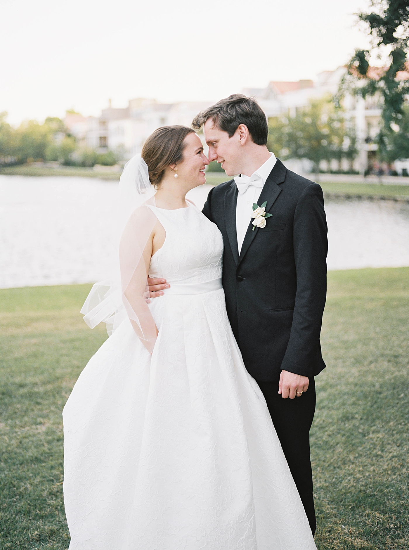 Bride and groom with foreheads together | Carters Event Co