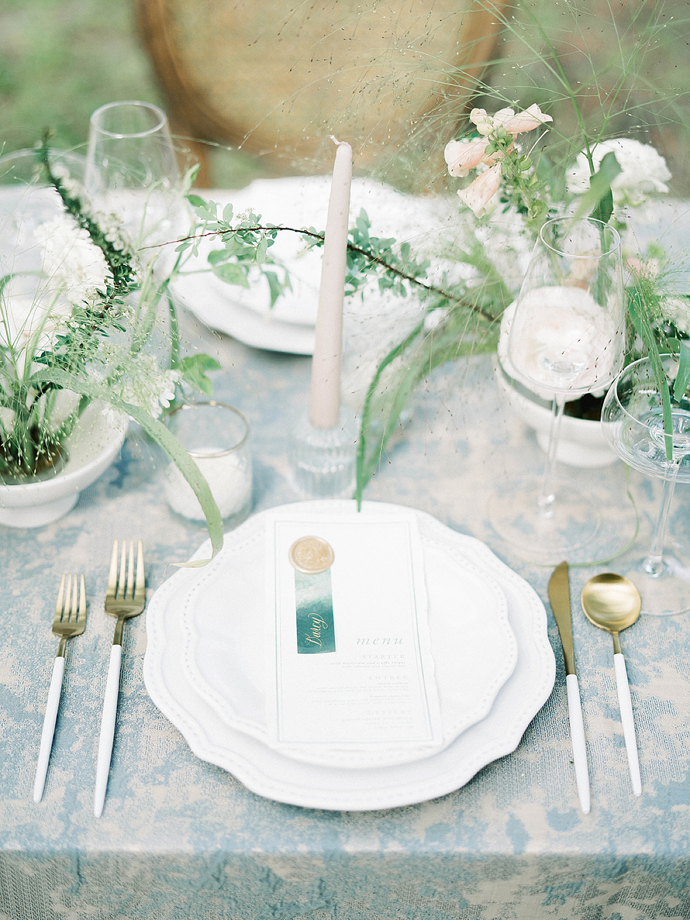 Details of reception table setting | Carters Event Co